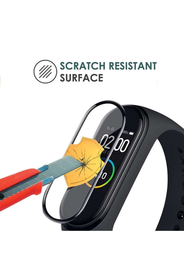 Xiaomi Mi Band 4 Uyumlu Tam Kaplayan Darbelere Karşı Dayanıklı Kırılmaz Cam Nano Ekran Koruyucu