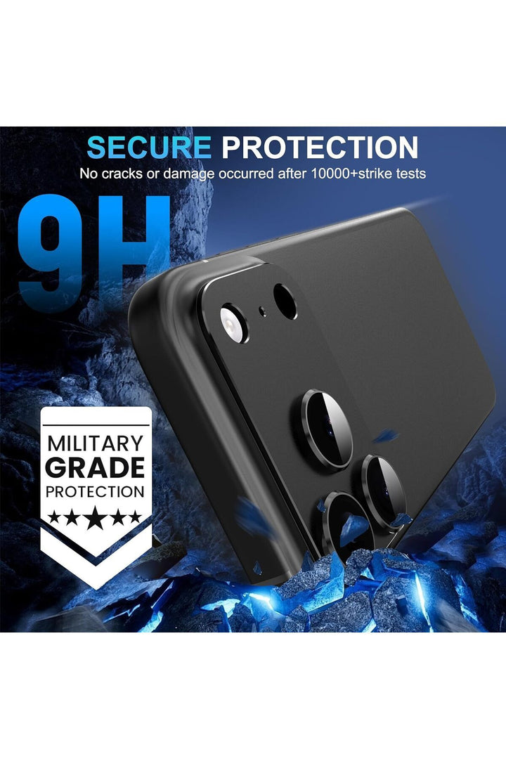 iPhone 17 Pro Max Uyumlu Kamera Koruyucu Lens Metal Temperli Cam Kamera Çevresi Tam Koruma