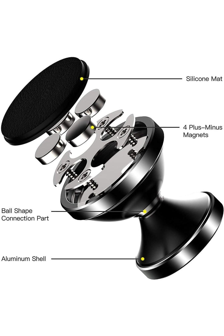 Araç İçi Telefon Tutucu Tüm Modeller ile Uyumlu 360 Dönebilen Metal Mıknatıslı Telefon Tutucu