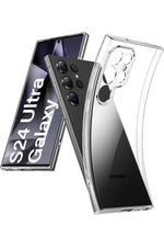 Load image into Gallery viewer, Samsung Galaxy S24 Ultra Uyumlu Kılıf 3D Kamera Koruma Darbe Önleyici Şeffaf Renksiz Silikon Kapak
