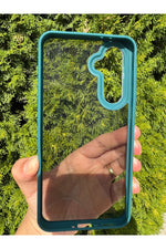 Load image into Gallery viewer, Samsung Galaxy A56/A36 Uyumlu Kılıf Siyah Transparan Şeffaf Kamera Çevresi Metal Koruyucu Silikon
