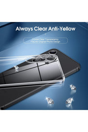 Samsung Galaxy S24 Plus/S25 Plus Uyumlu Kılıf Kamera Korumalı Dayanıklı Şeffaf Esnek Renksiz Silikon