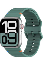 Load image into Gallery viewer, Apple Watch 42/44/45/46/49mm Uyumlu Kordon Esnek Silikon Suya ve Toza Dayanıklı Renkli Ayarlanabilir

