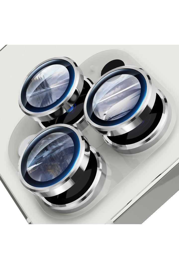İphone 15 Pro/iphone 15 Pro Max Uyumlu Kamera Lens Koruyucu Dayanıklı Renkli Metal Temperli Cam