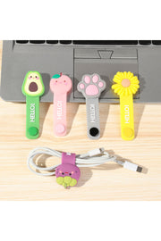 Tüm Telefonlar/Tüm Kablolar ile Uyumlu Renkli Desenli Kablo Düzenleyici Kablo Toparlayıcı Çıt Çıtlı