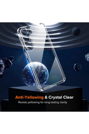 Samsung Galaxy S23 Fe Uyumlu Kılıf Kamera Korumalı Darbe Önleyici Şeffaf Renksiz Sert Silikon Kapak