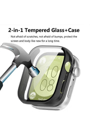 Huawei Watch Fit 3 Uyumlu Kılıf Ekran ve Kasa Koruyucu Şeffaf Kasa Koruma Çerçeve Guard 360 Koruma