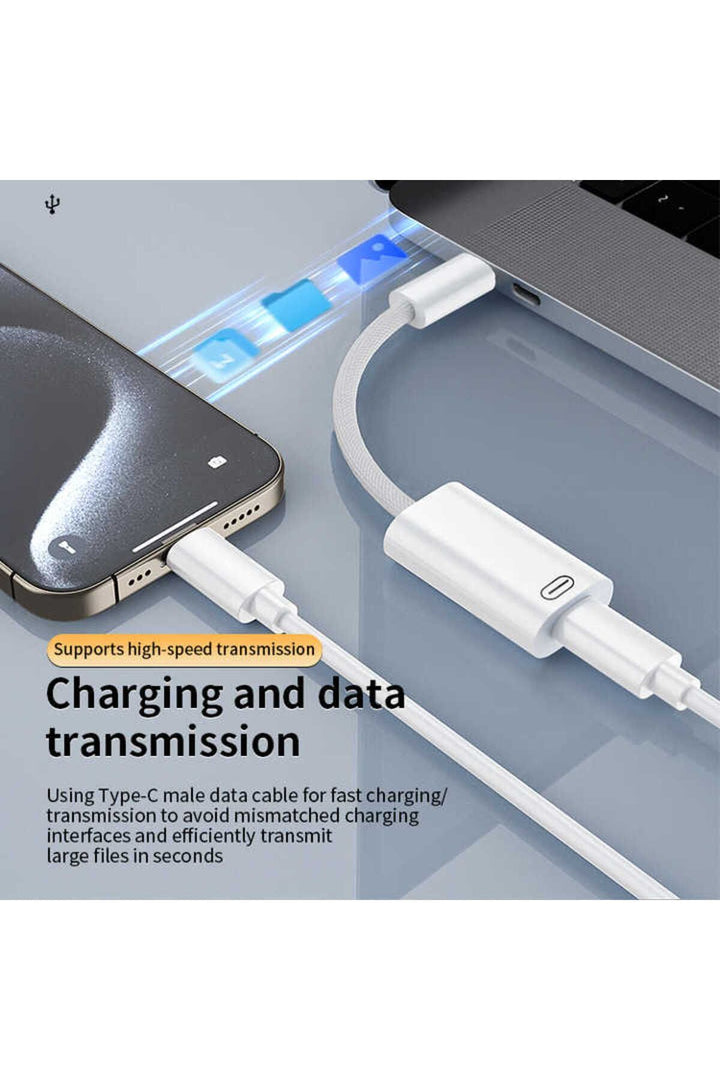 USB-C To Lightning Çevirici Dönüştürücü Adaptör Type-C To Lightning Şarj Dönüştürücü Hasır Kablo