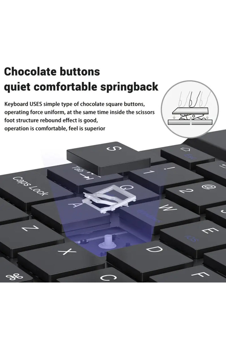 PC/Notebook/Macbook Uyumlu Kablosuz Şarj Edilebilir Klavye Mouse Seti Sessiz Türkçe Karakter Klavye