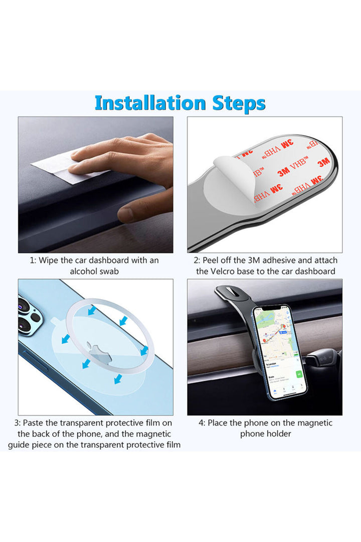 iPhone 12-13-14-15-16 Plus-16-17 Pro Max Uyumlu Araç içi Telefon Tutucu Magsafe Manyetik Mıknatıslı