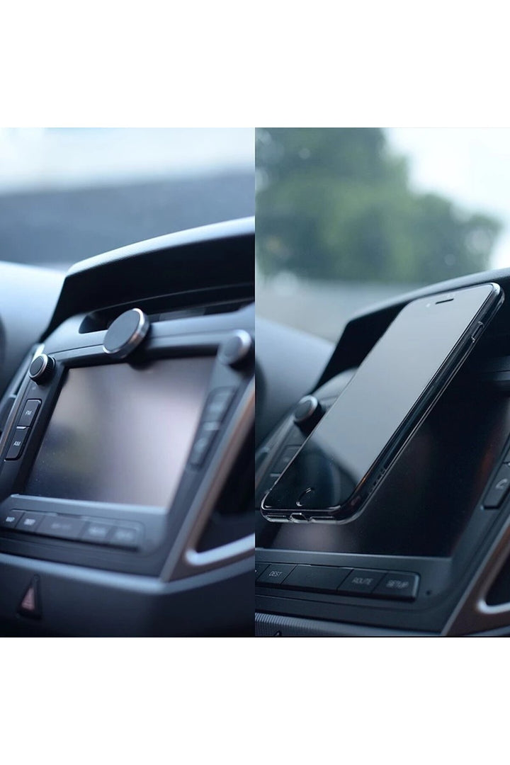 Çok Amaçlı Mıknatıslı Telefon Tutucu Araç İçi Masaüstü Duvar Tipi Kenarları Metal Mini Manyetik