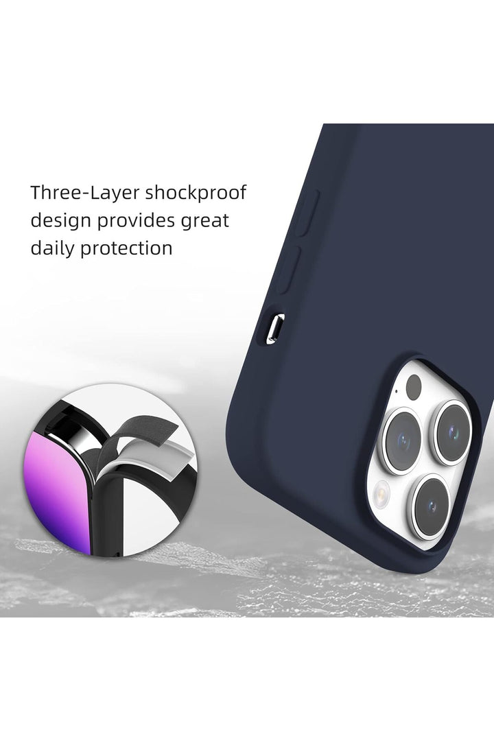 Yüksek Kaliteli iPhone 15 Pro Uyumlu Kılıf Liquid Silikon Renkli Mat Lekelere Dayanıklı Kaymaz