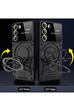 Load image into Gallery viewer, Samsung Galaxy S25 Plus/S24 Plus Uyumlu Kılıf Magsafe Standlı Kamera Lens Korumalı Renkli Tank Kapak
