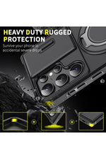 Load image into Gallery viewer, Galaxy S24/s25 Uyumlu Kılıf Kamera Korumalı Sürgülü 360 Dönebilen Magsafe Stand Tank Kapak
