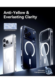 iPhone 17 Pro Uyumlu Kılıf İnce Sert Sararmaz Magsafe Kamera Kenarı Koruyucu Dayanıklı Kapak