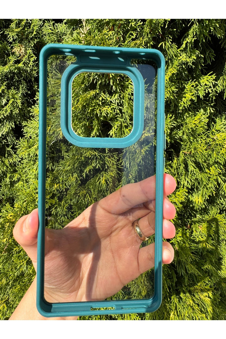 Xiaomi Redmi Note 14 Pro Uyumlu Kılıf Siyah Transparan Şeffaf Kamera Çevresi Metal Koruyucu Silikon