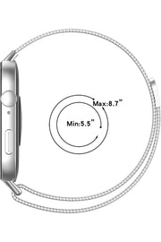 Huawei Watch Fit 3 Uyumlu Kordon Mıknatıslı Ayarlanabilir Paslanmaz Metal Kordon Örgü Hasır Kordon