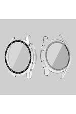 Load image into Gallery viewer, Huawei GT4 46mm Uyumlu Kılıf Şeffaf Kasa ve Ekran Koruyucu Siyah Kadranlı Ekran ve Kasa Koruma Kapak
