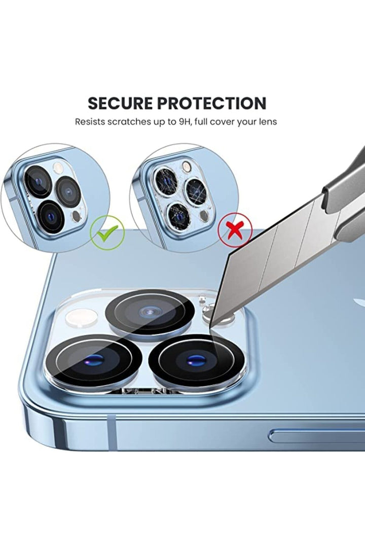 iPhone 15 Pro/15 Pro Max Uyumlu Kamera Koruyucu Temperli Cam Çizilmelere Karşı Dayanıklı Kamera Lens