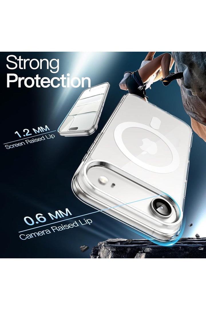 iPhone 17 Air Uyumlu Kılıf İnce Sert Sararmaz Magsafe Kamera Kenarı Koruyucu Dayanıklı Kapak