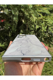 Samsung Galaxy S24 Ultra Uyumlu Kılıf Parlak Mermer Desenli Kamera Kenar Koruyuculu Arka Kapak