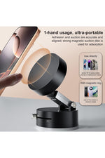 Load image into Gallery viewer, Yüksek Kalite Araç içi Magsafe Telefon Tutucu Kilitli Vakum Telefon ve Tablet Tutucu Masaüstü Stand
