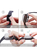 Load image into Gallery viewer, Apple Watch 8 7 45mm Uyumlu Kılıf Ekran ve Kasa Koruyucu Şeffaf Parlak Watch Kasa 360 Koruma

