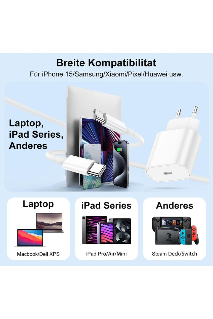 Apple Ipad Iphone 15/16 Plus/17 Pro Max Uyumlu 20w Hızlı Şarj Usb-c Type-c Pd Şarj Cihazı Şarj Aleti