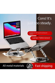Dönebilen Yüksek Kaliteli Katlanabilir Ayarlanabilir Metal Masa Üstü Tablet Macbook Laptop Standı