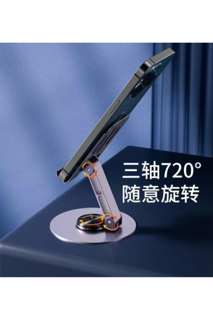 Yüksek Kaliteli Metal Katlanabilir 360 Dönebilen Ayarlanabilr Telefon Tutucu Masa Üstü Tablet Standı