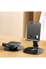 Load image into Gallery viewer, Metal Katlanabilir Telefon Standı Ayarlanabilr Taşınabilr 360 Dönebilen Tablet Standı Telefon Tutucu
