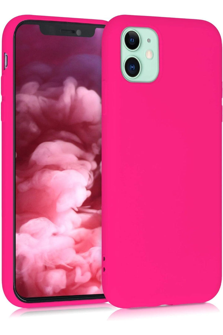 Yüksek Kaliteli iPhone 11 Uyumlu Kılıf Liquid Silikon Renkli Mat Lekelere Dayanıklı Kaymaz