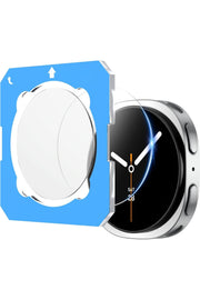 Samsung Galaxy Watch 8 40mm Uyumlu Silikon Kordon ve Kolay Kurulum Aparatlı Cam Ekran Koruyucu