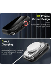 Apple Watch 41mm Uyumlu Kılıf Ekran ve Kasa Koruma Hayalet/Privacy Gizlilik Özellikli Kasa Koruyucu