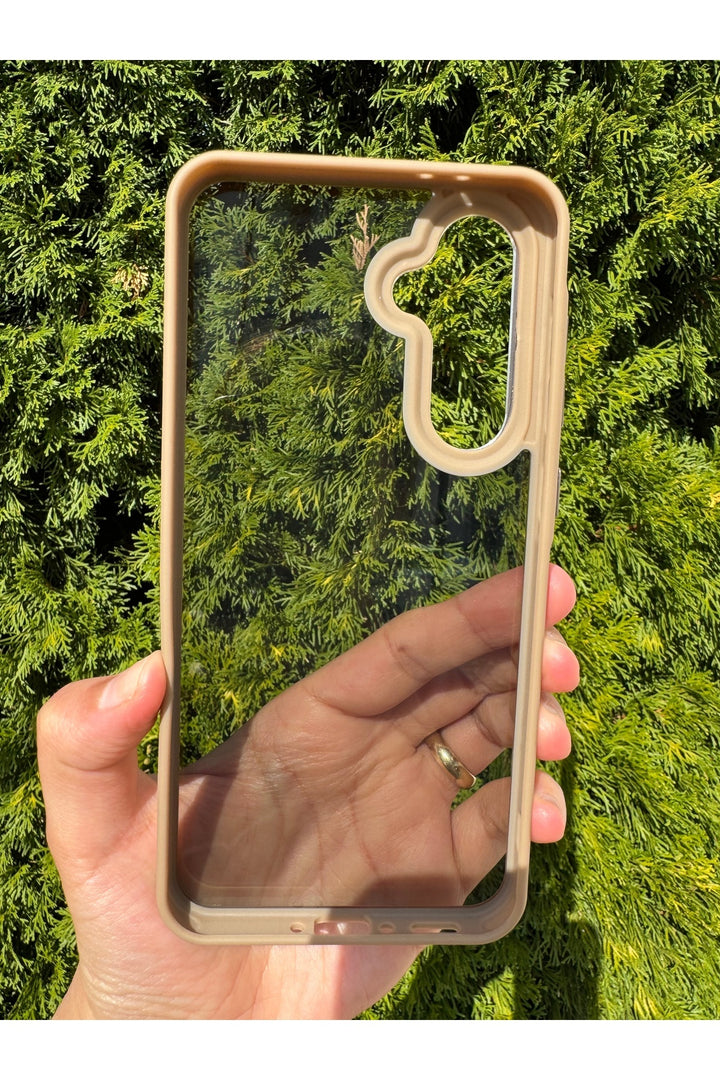 Samsung Galaxy A56/A36 Uyumlu Kılıf Siyah Transparan Şeffaf Kamera Çevresi Metal Koruyucu Silikon