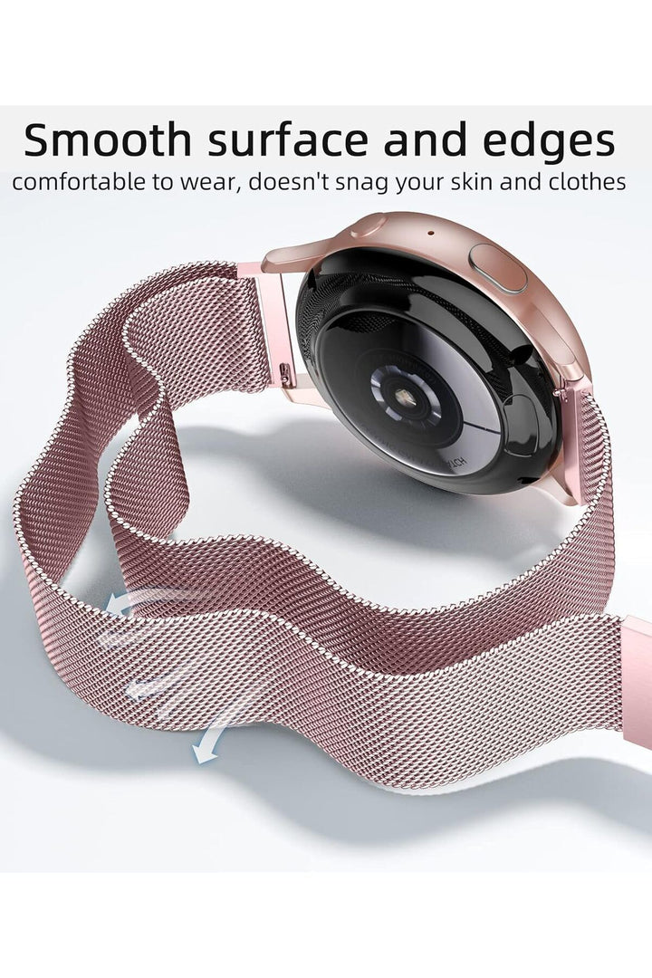 Huawei Watch GT/GT2E/GT2/GT2 Pro/GT3/GT3 Pro/GT4 46mm Uyumlu Kordon Mıknatıslı Parlak İnce Metal