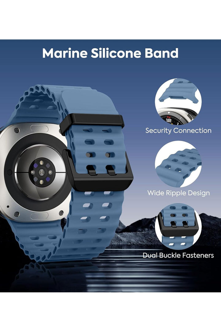 Samsung Galaxy Watch Ultra 47mm Uyumlu Kordon Liquid Silikon Spor Renkli Kordon