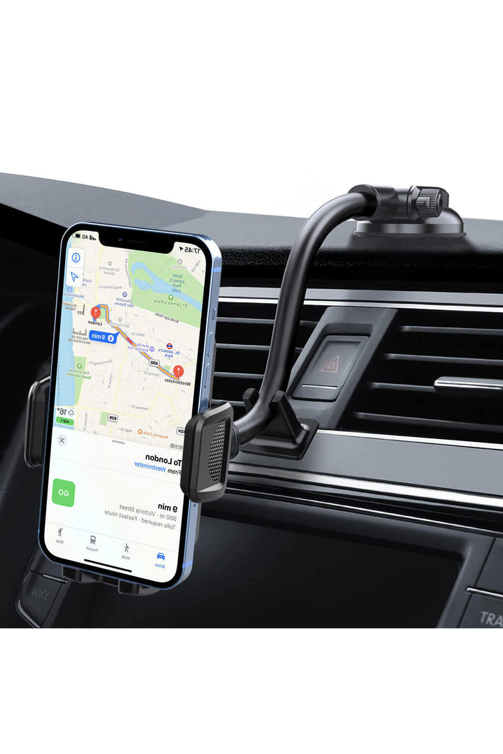 Araç içi Telefon Tutucu Büyük Boy Uzun Vantuzlu Cam ve Torpido için Uygun 360 Dönebilen Tutucu