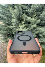 Samsung Galaxy A16 Uyumlu Kılıf Magsafe Renkli Kamera Etrafı Koruyucu Metalik Silikon Sararmaz Kapak