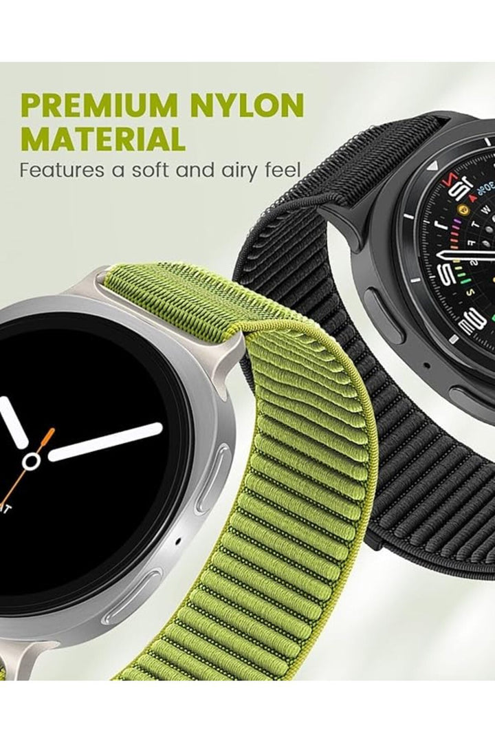 Samsung Galaxy Watch 8 40mm/44mm/Classic 46mm Uyumlu Sport Kumaş Ayarlanabilir Cırt Cırtlı Kordon