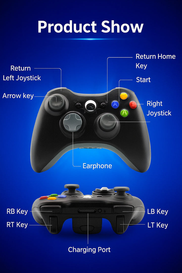 PS3/PC/Android/X-Box Uyumlu JoyStick Kablosuz Oyun Kolu Yüksek Kalite Wireless Titreşimli Kumanda