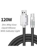 Load image into Gallery viewer, USB To Type-C 120W 6A Turbo Hızlı Şarj ve Data Kablosu Samsung Xiaomi Android Uyumlu Esnek Kopmaz
