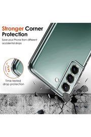 Samsung Galaxy S22 Uyumlu Kılıf 3D Kamera Korumalı Darbe Önleyici Şeffaf Transparan Esnek Silikon