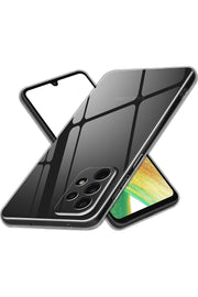 Samsung Galaxy A73 Uyumlu Kılıf 3d Kamera Korumalı Darbe Önleyici Şeffaf Transparan Esnek Silikon