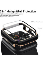 Load image into Gallery viewer, Apple Watch Se 3 2 1 42mm Uyumlu Kılıf Ekran ve Kasa Koruyucu Tam Kaplayan Parlak Watch Kasa Koruma
