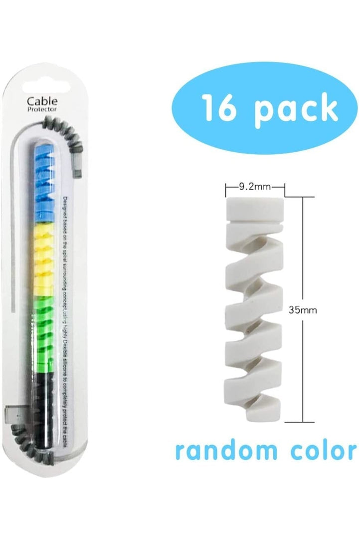 Spiral Kablo Koruyucu Silikon Set Şarj Kulaklık Kablosu Renkli Koruyucu Kutulu 4 Adet Kablo Koruma