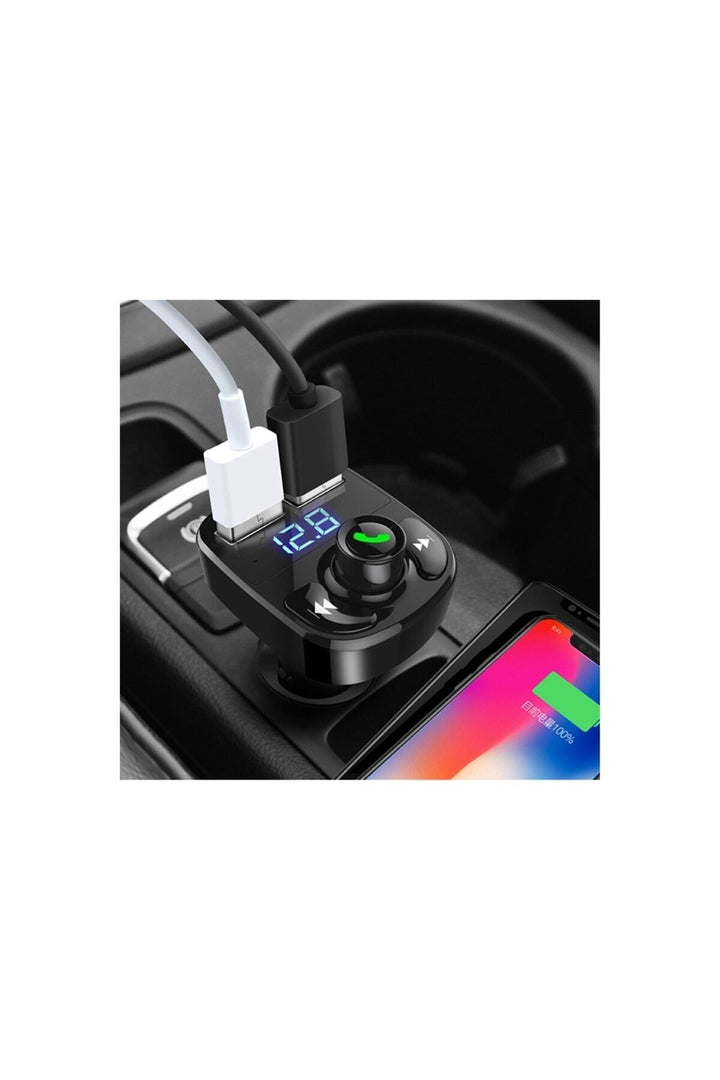 Araç Fm Transmitter 5.0 Bluetooth Araç Kiti Usb Mp3 Sd Kart Flash Için Uygun Çakmaklık Girişli
