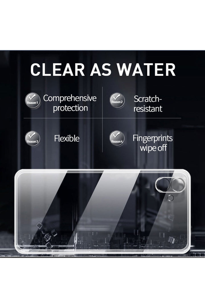 Samsung Galaxy A04 Uyumlu Kılıf 3D Kamera Korumalı Darbe Önleyici Şeffaf Transparan Esnek Silikon