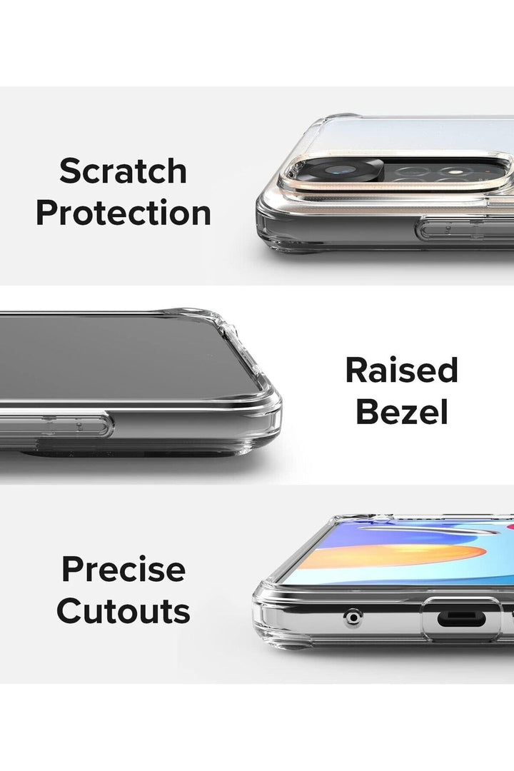 Xiaomi Redmi Note 11S Uyumlu Kılıf 3D Kamera Korumalı Darbe Önleyici Şeffaf Transparn Esnek Silikon