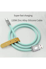 Load image into Gallery viewer, USB To Type-C 120W 6A Turbo Hızlı Şarj ve Data Kablosu Samsung Xiaomi Android Uyumlu Esnek Kopmaz
